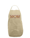 Mom Flowers Design Adult Apron by TooLoud-Bib Apron-TooLoud-Stone-One-Size-Davson Sales