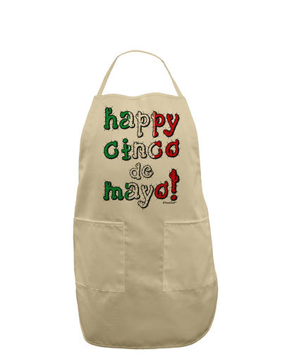 Happy Cinco de Mayo - Cactus Design Adult Apron by TooLoud-Bib Apron-TooLoud-Stone-One-Size-Davson Sales