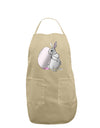 Easter Bunny and Egg Metallic - Silver Adult Apron by TooLoud-Bib Apron-TooLoud-Stone-One-Size-Davson Sales