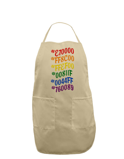 TooLoud Pride Flag Hex Code Adult Apron-Bib Apron-TooLoud-Stone-One-Size-Davson Sales