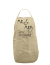Personalized Mr and Mrs -Name- Established -Date- Design Adult Apron-Bib Apron-TooLoud-Stone-One-Size-Davson Sales