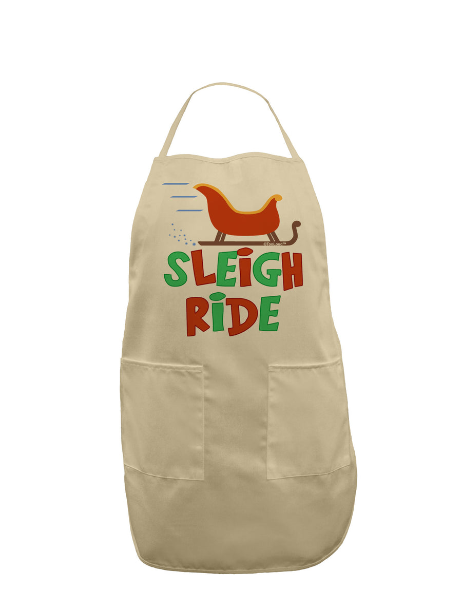 Sleigh Ride Color Adult Apron-Bib Apron-TooLoud-White-One-Size-Davson Sales