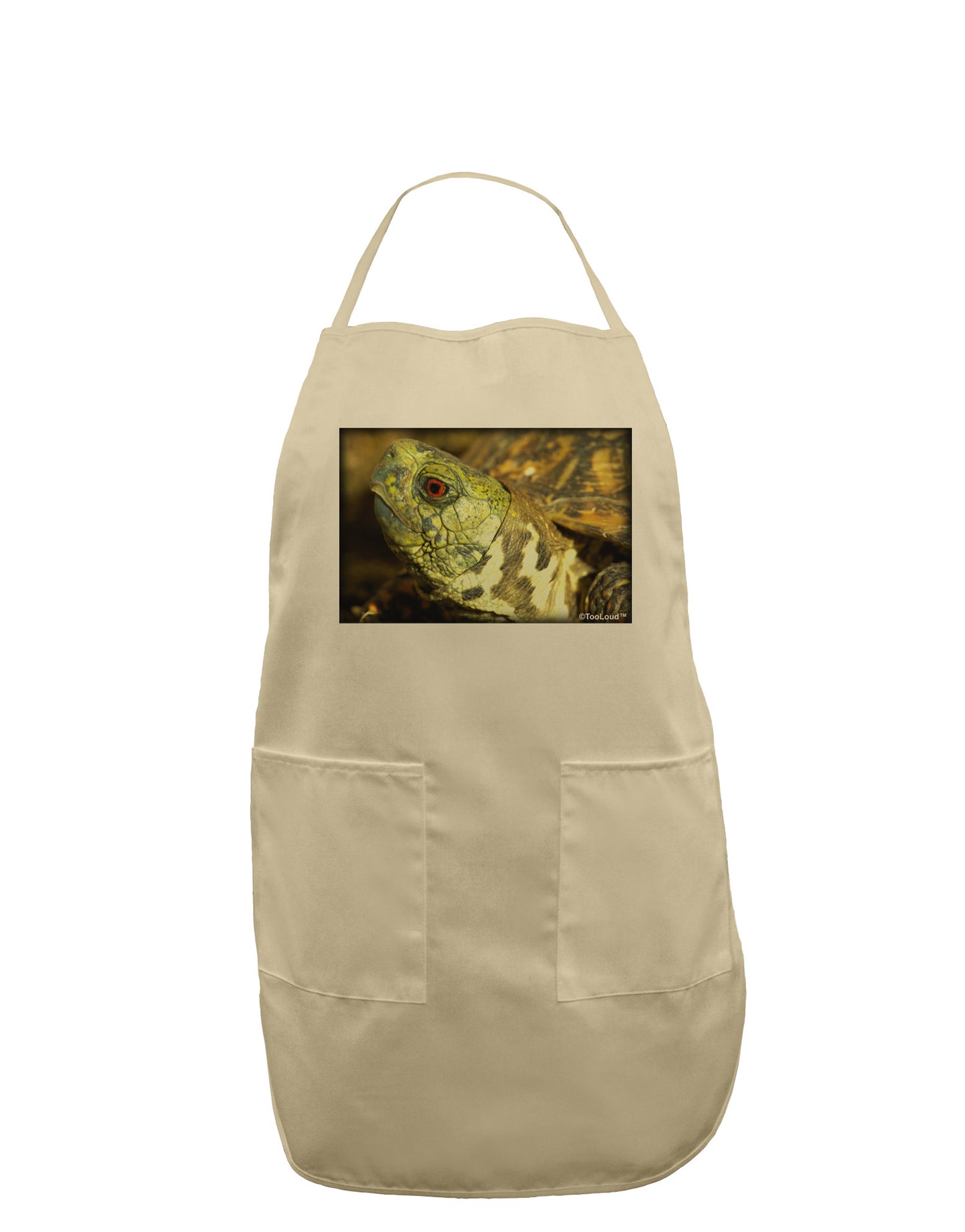 Menacing Turtle Adult Apron-Bib Apron-TooLoud-Stone-One-Size-Davson Sales