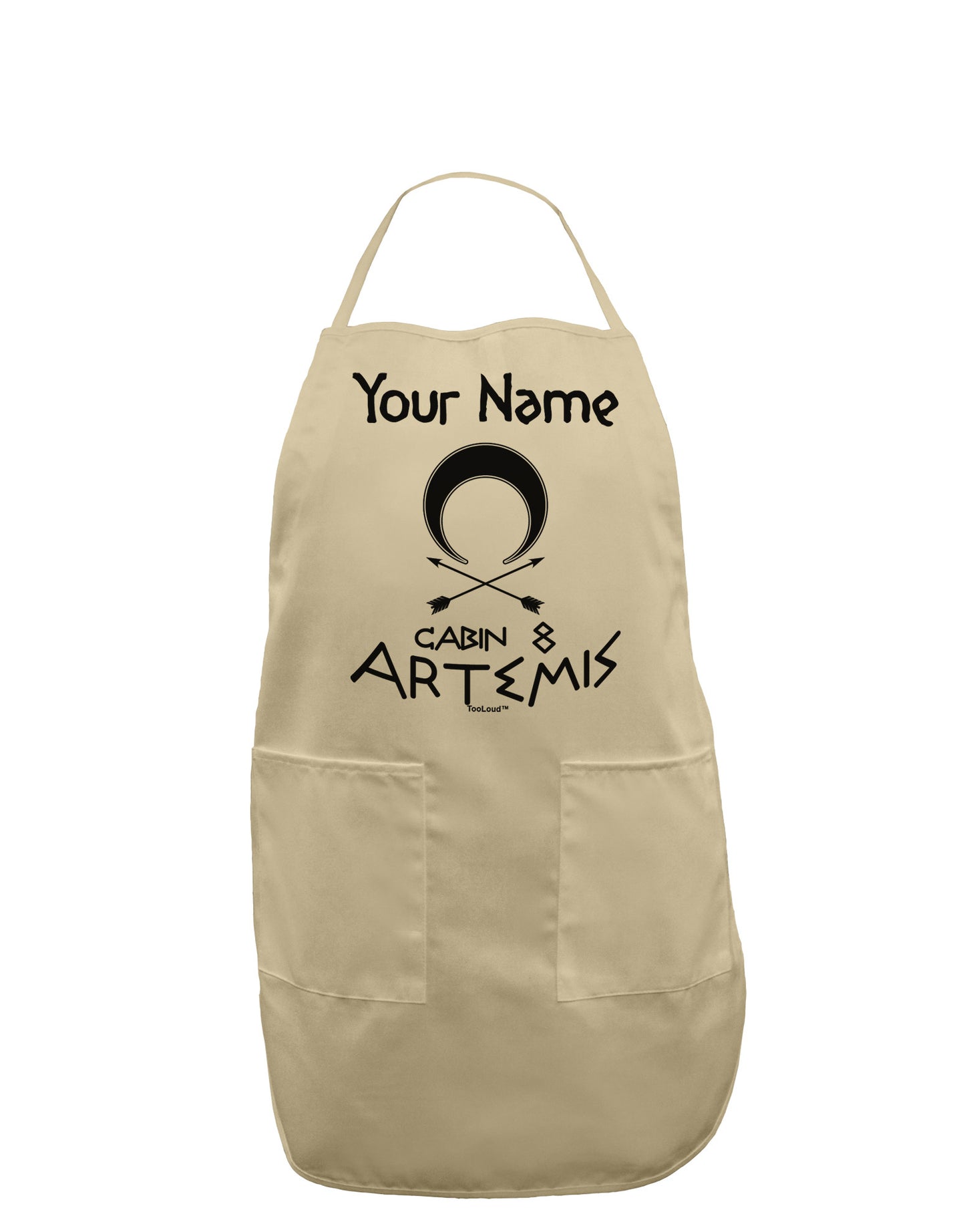 Personalized Cabin 8 Artemis Adult Apron-Bib Apron-TooLoud-Stone-One-Size-Davson Sales