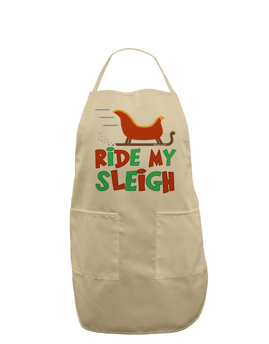 Ride My Sleigh Color Adult Apron-Bib Apron-TooLoud-White-One-Size-Davson Sales