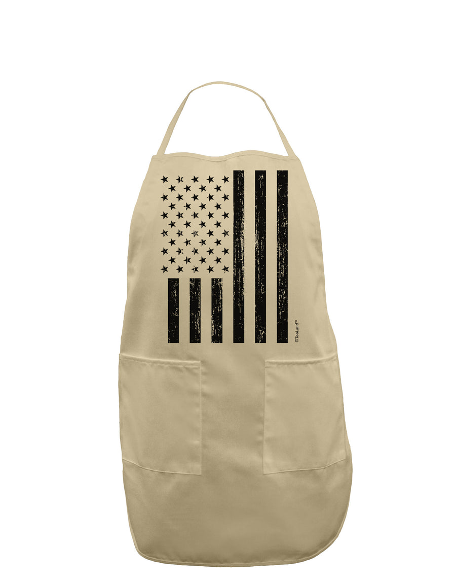 Stamp Style American Flag - Distressed Adult Apron by TooLoud-Bib Apron-TooLoud-White-One-Size-Davson Sales