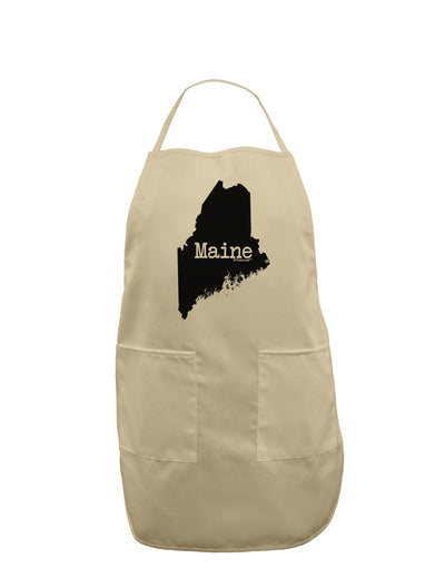 Maine - United States Shape Adult Apron by TooLoud-Bib Apron-TooLoud-Stone-One-Size-Davson Sales