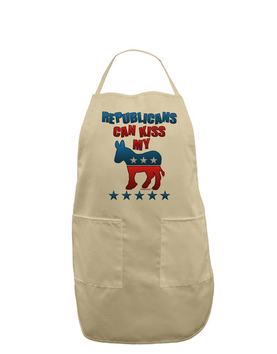 Republicans Can Kiss My - Democrat Adult Apron-Bib Apron-TooLoud-Stone-One-Size-Davson Sales