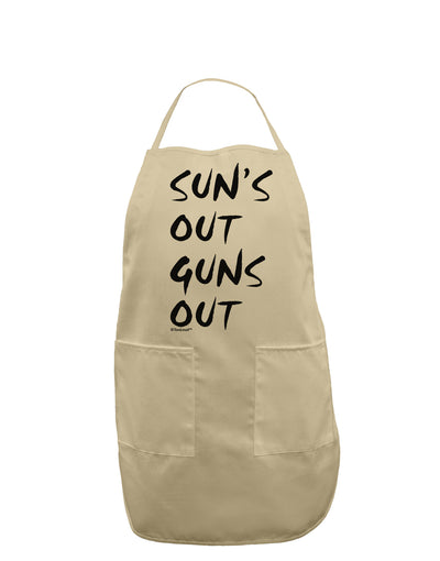 Suns Out Guns Out Adult Apron-Bib Apron-TooLoud-Stone-One-Size-Davson Sales