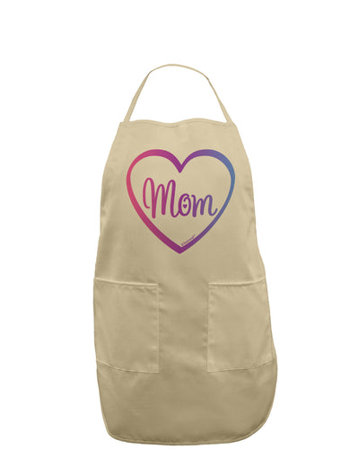 Mom Heart Design - Gradient Colors Adult Apron by TooLoud-Bib Apron-TooLoud-Stone-One-Size-Davson Sales