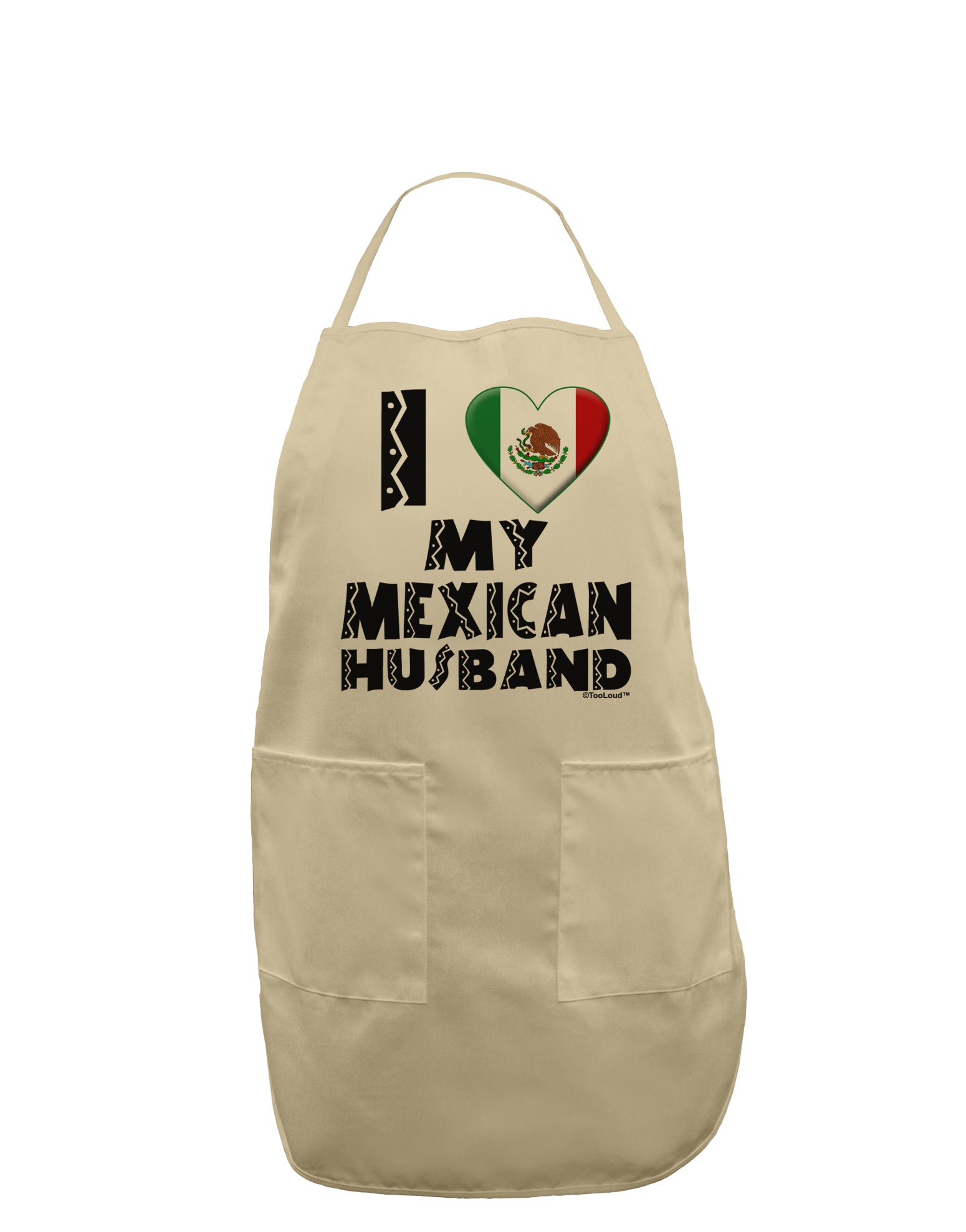 I Heart My Mexican Husband Adult Apron by TooLoud-Bib Apron-TooLoud-Stone-One-Size-Davson Sales