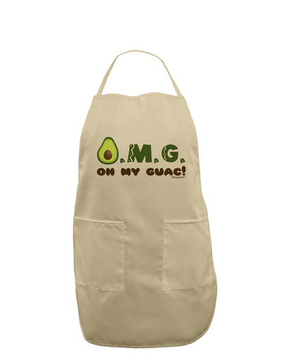 OMG - Oh My Guac - Guacamole Design Adult Apron by TooLoud-Bib Apron-TooLoud-Stone-One-Size-Davson Sales