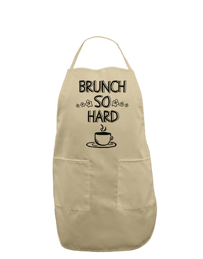 TooLoud Brunch So Hard Eggs and Coffee Adult Apron-Bib Apron-TooLoud-Stone-One-Size-Davson Sales