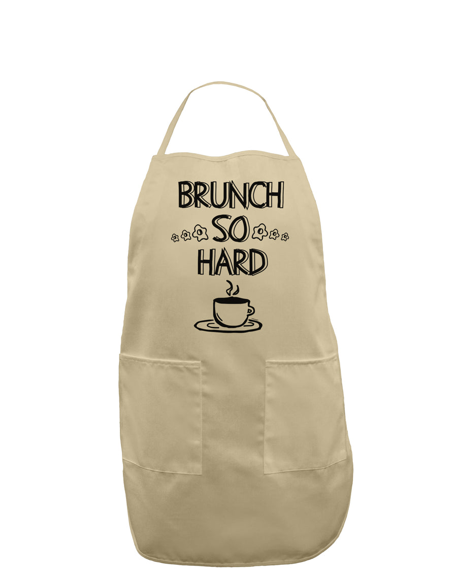 TooLoud Brunch So Hard Eggs and Coffee Adult Apron-Bib Apron-TooLoud-White-One-Size-Davson Sales