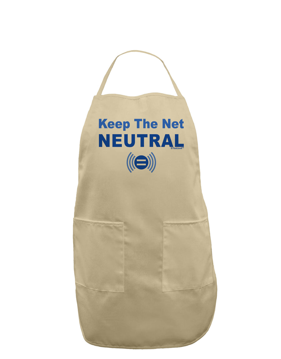 Keep the Net Neutral Adult Apron-Bib Apron-TooLoud-White-One-Size-Davson Sales