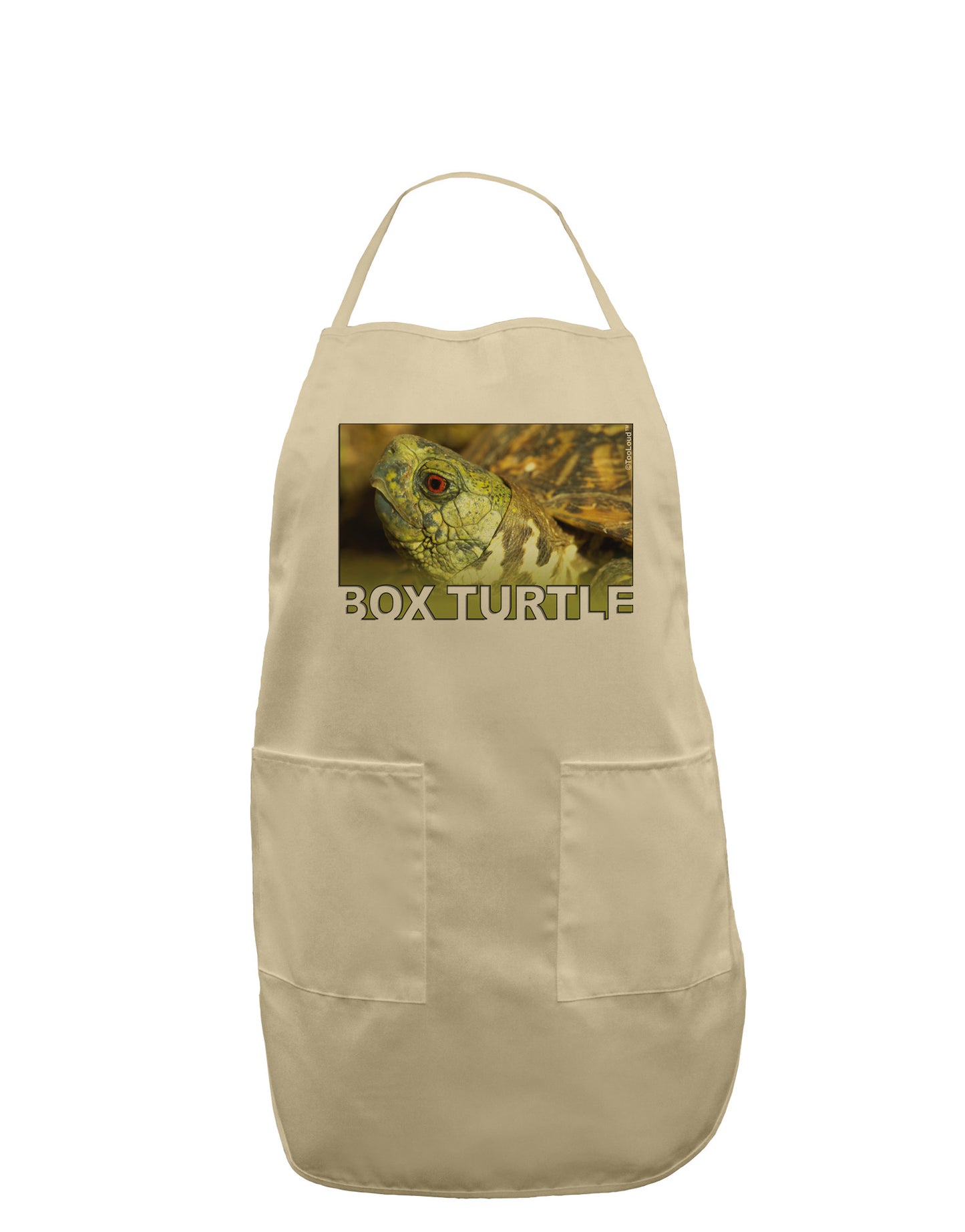 Menacing Turtle with Text Adult Apron-Bib Apron-TooLoud-Stone-One-Size-Davson Sales