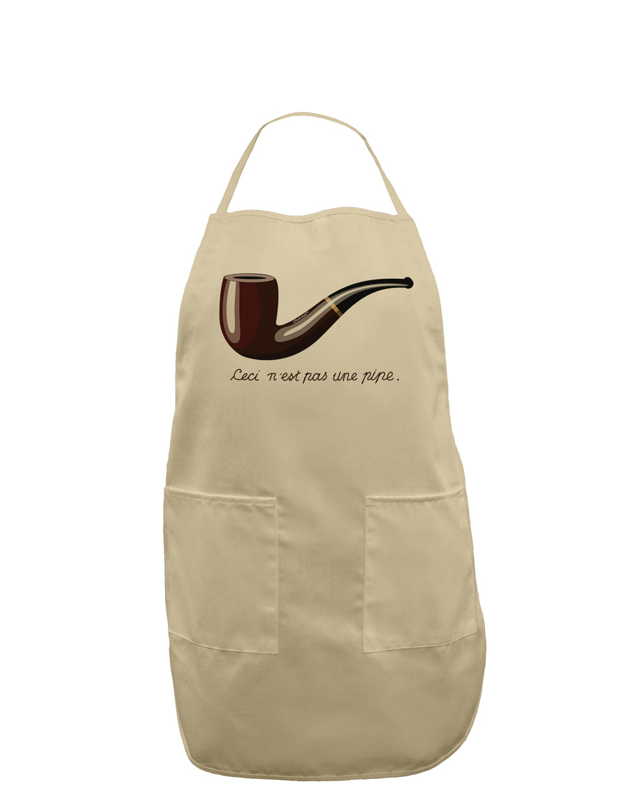 Ceci n'est pas une pipe Adult Apron-Bib Apron-TooLoud-White-One-Size-Davson Sales