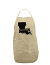 Louisiana - United States Shape Adult Apron by TooLoud-Bib Apron-TooLoud-Stone-One-Size-Davson Sales