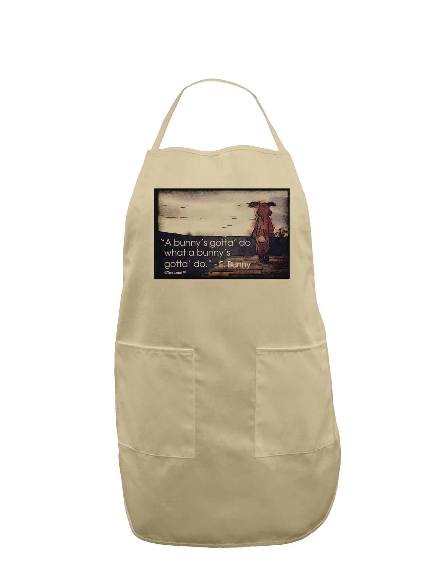 A Bunny's Gotta Do - Easter Bunny Adult Apron by TooLoud-Bib Apron-TooLoud-Stone-One-Size-Davson Sales