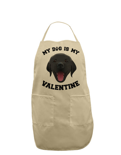 My Dog is my Valentine Black Adult Apron-Bib Apron-TooLoud-Stone-One-Size-Davson Sales