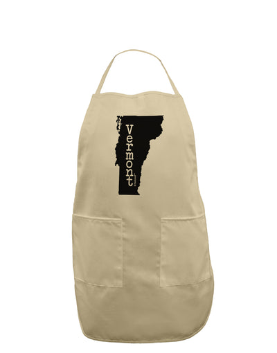 Vermont - United States Shape Adult Apron by TooLoud-Bib Apron-TooLoud-Stone-One-Size-Davson Sales