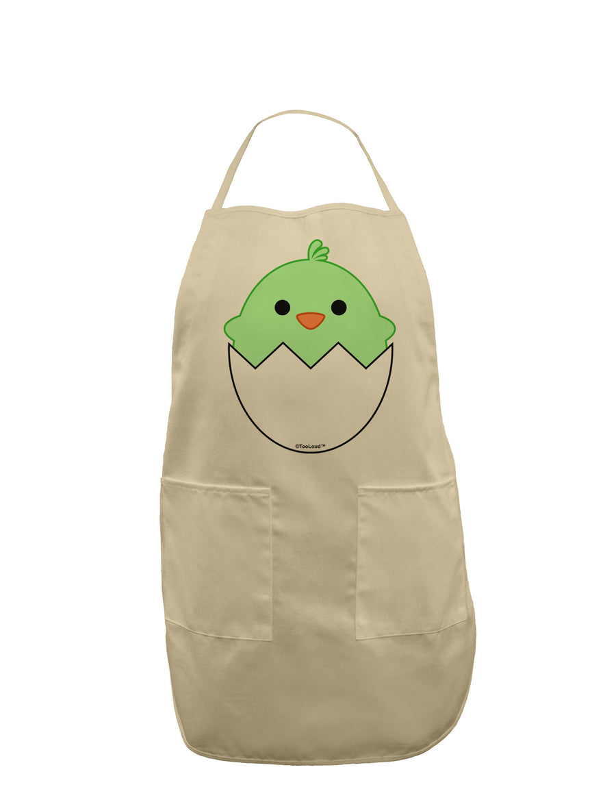 Cute Hatching Chick - Green Adult Apron by TooLoud-Bib Apron-TooLoud-White-One-Size-Davson Sales