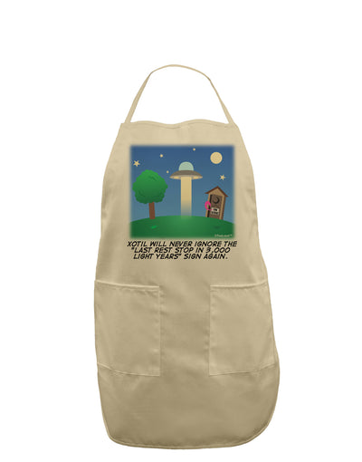 UFO Stopping At an Out-house Text Adult Apron by TooLoud-Bib Apron-TooLoud-Stone-One-Size-Davson Sales