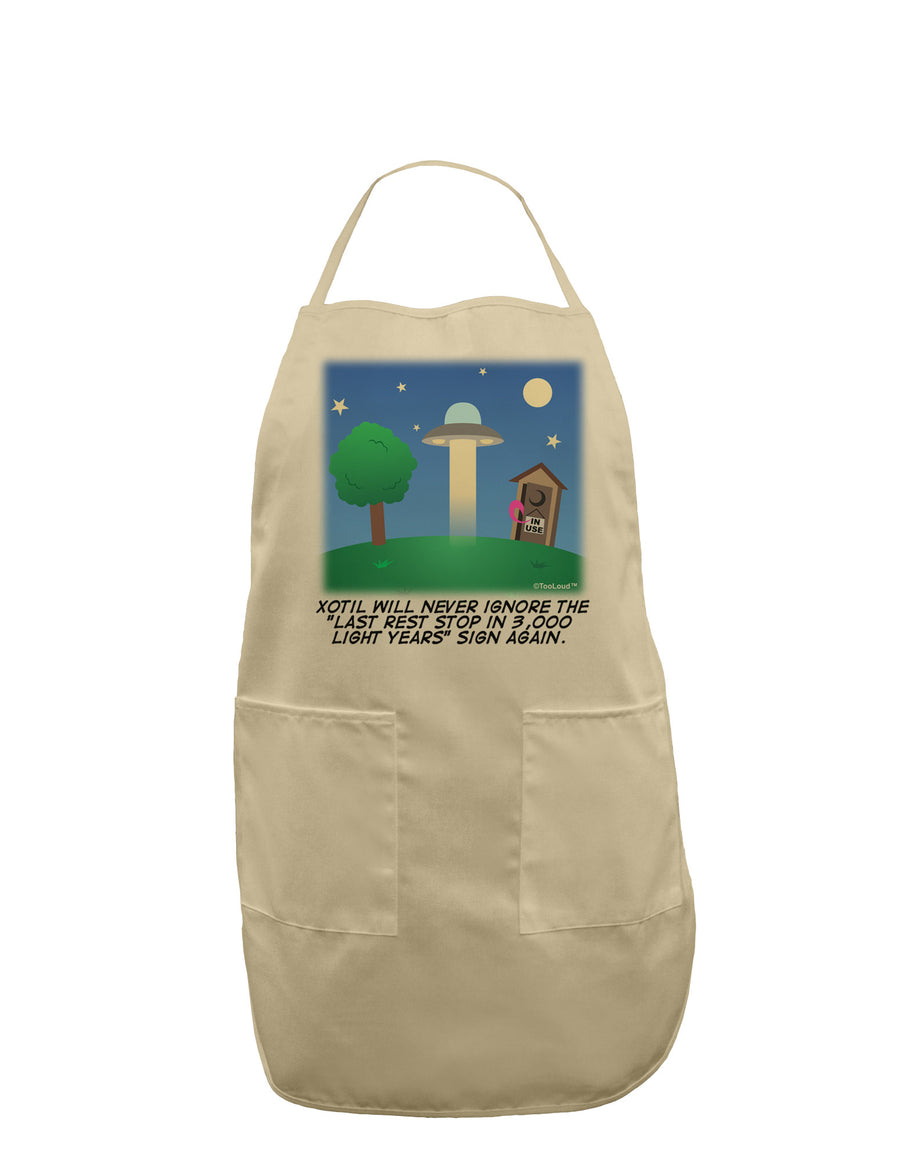 UFO Stopping At an Out-house Text Adult Apron by TooLoud-Bib Apron-TooLoud-White-One-Size-Davson Sales