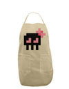 Retro 8-Bit Skull with Pink Bow Adult Apron-Bib Apron-TooLoud-Stone-One-Size-Davson Sales