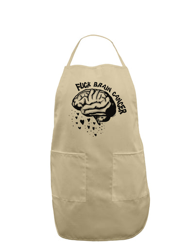 TooLoud Fuck Brain Cancer Brain Adult Apron-Bib Apron-TooLoud-Stone-One-Size-Davson Sales