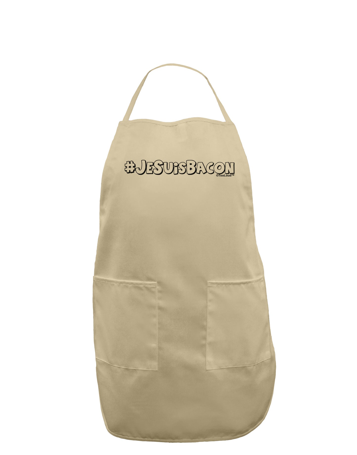Hashtag JeSuisBacon Deco Adult Apron-Bib Apron-TooLoud-Stone-One-Size-Davson Sales