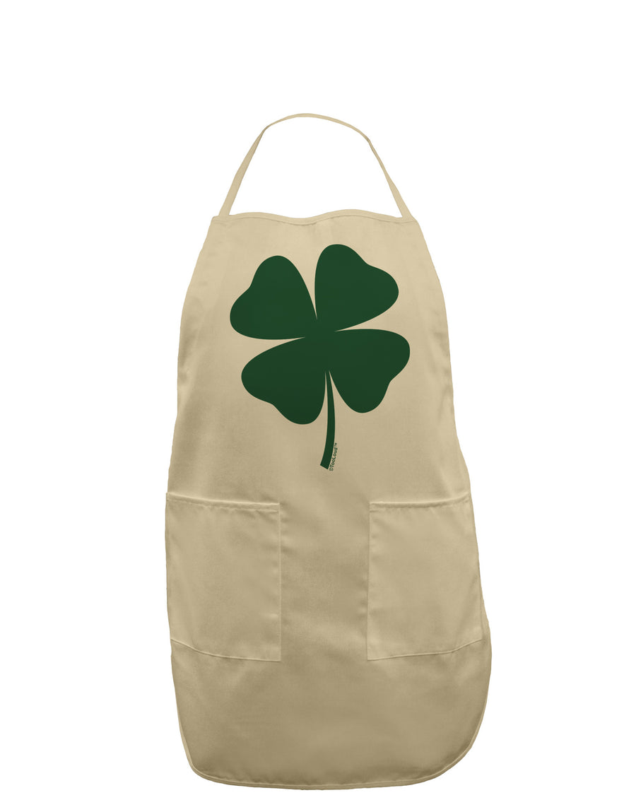 Lucky Four Leaf Clover St Patricks Day Adult Apron-Bib Apron-TooLoud-White-One-Size-Davson Sales