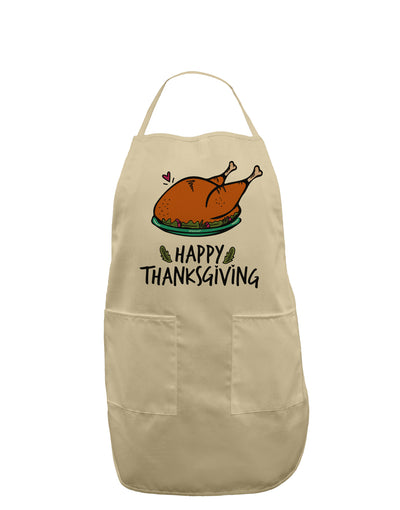 Happy Thanksgiving Adult Apron-Bib Apron-TooLoud-Stone-One-Size-Davson Sales