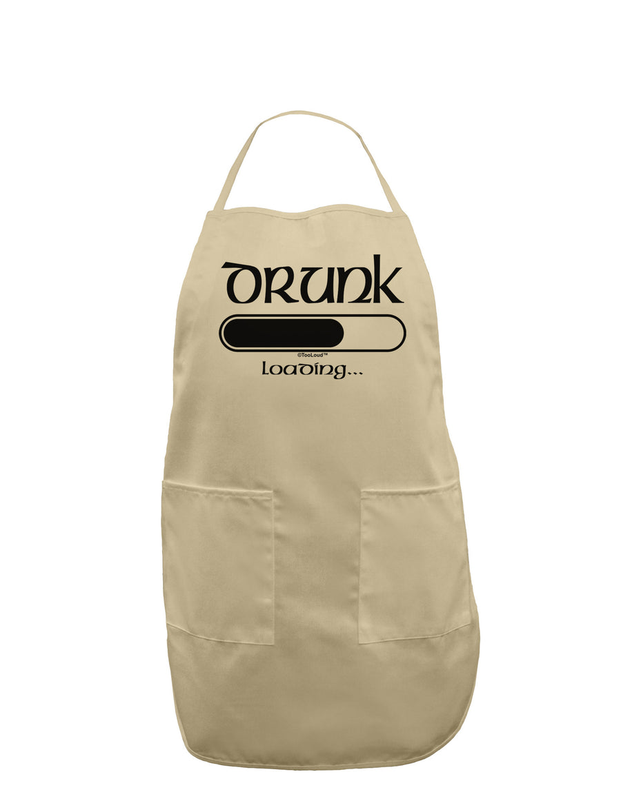 Drunk Loading Bar Adult Apron by TooLoud-Bib Apron-TooLoud-White-One-Size-Davson Sales