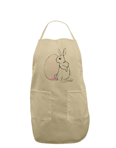 Easter Bunny and Egg Design Adult Apron by TooLoud