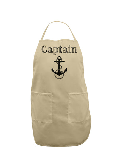 Ship Captain Nautical Anchor Boating Adult Apron-Bib Apron-TooLoud-Stone-One-Size-Davson Sales