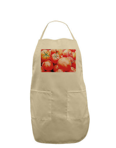 Watercolor Tomatoes Adult Apron-Bib Apron-TooLoud-Stone-One-Size-Davson Sales