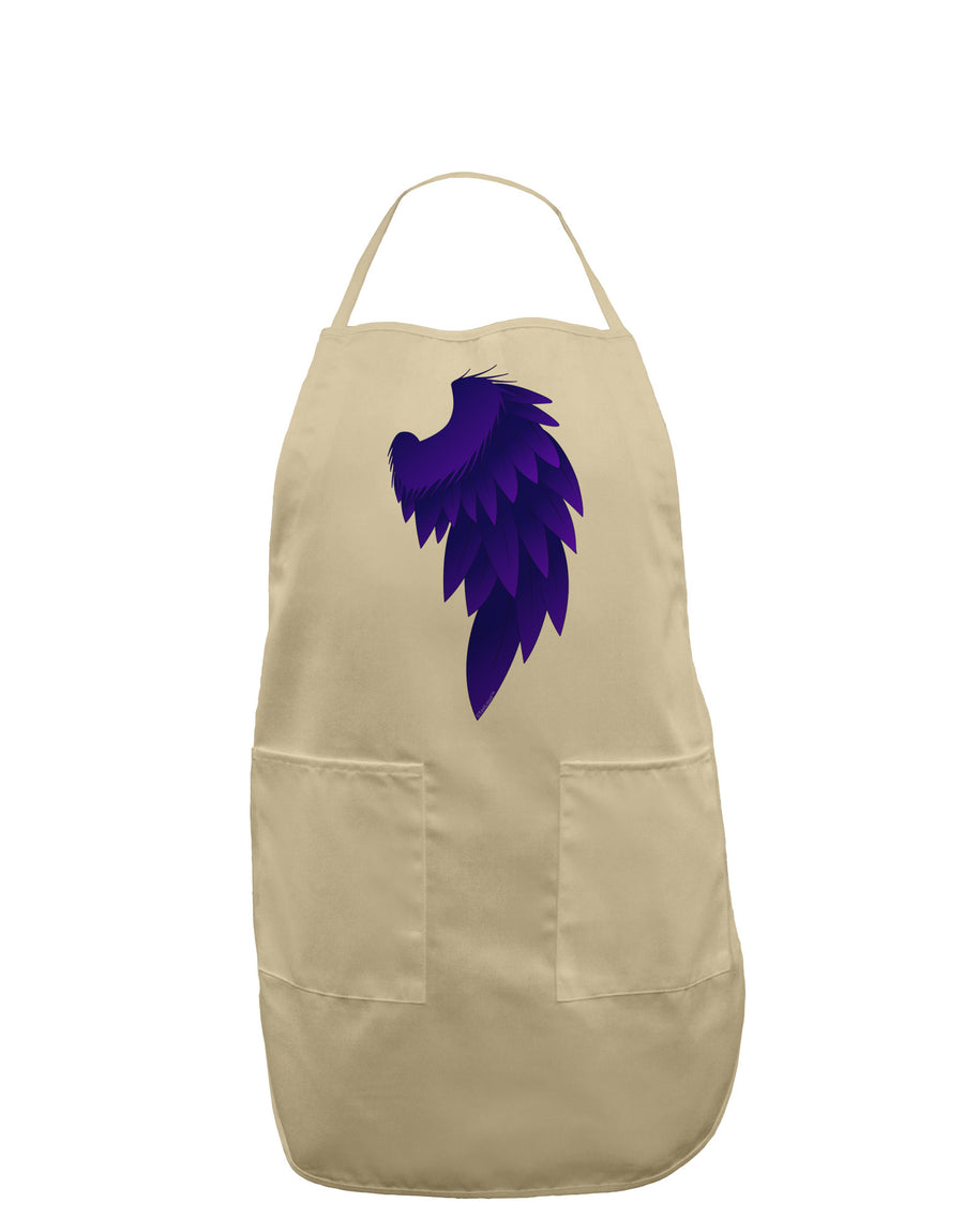 Single Right Dark Angel Wing Design - Couples Adult Apron-Bib Apron-TooLoud-White-One-Size-Davson Sales
