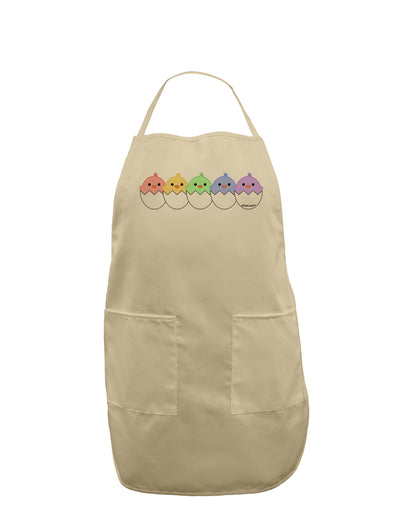 Cute Hatching Chicks Group #2 Adult Apron by TooLoud-Bib Apron-TooLoud-Stone-One-Size-Davson Sales
