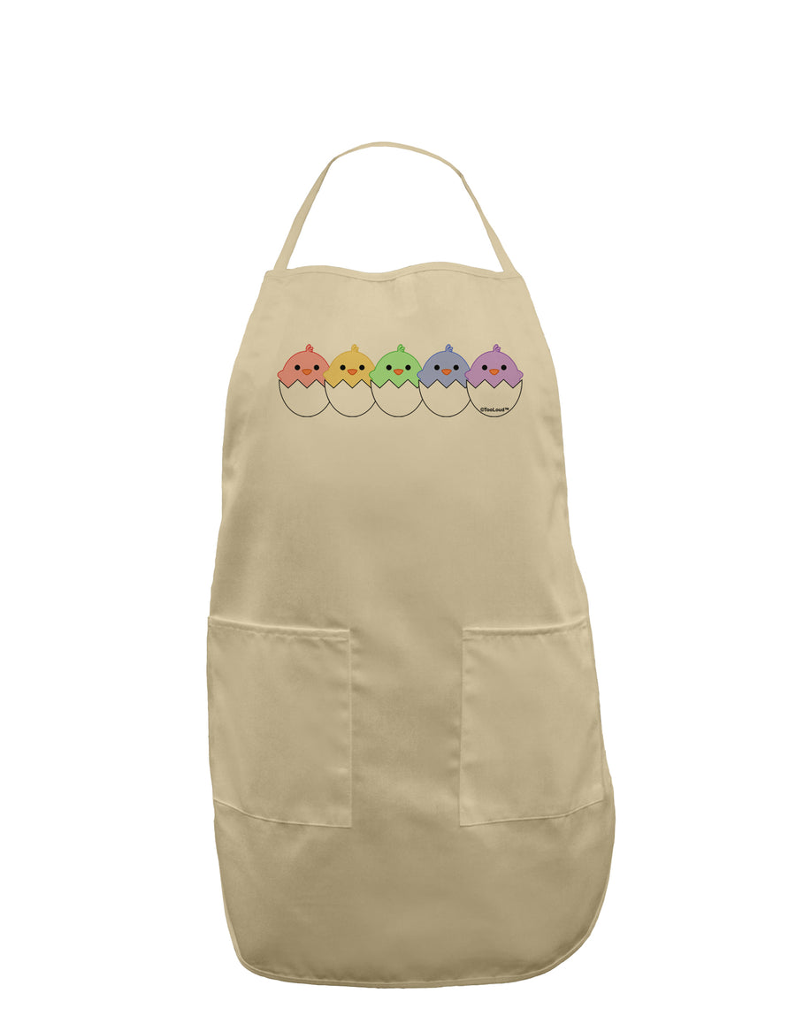 Cute Hatching Chicks Group #2 Adult Apron by TooLoud-Bib Apron-TooLoud-White-One-Size-Davson Sales