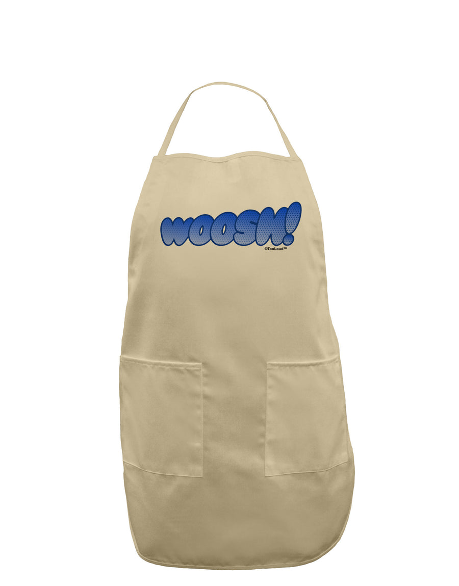 Onomatopoeia WOOSH Adult Apron-Bib Apron-TooLoud-White-One-Size-Davson Sales