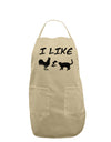 I Like Rooster & Cat Silhouette Adult Apron by TooLoud-Bib Apron-TooLoud-Stone-One-Size-Davson Sales