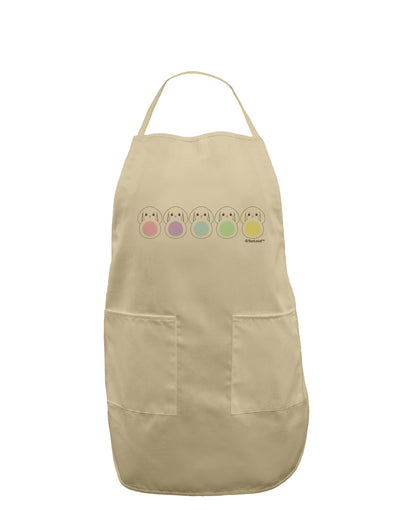 Cute Pastel Bunnies Adult Apron by TooLoud-Bib Apron-TooLoud-Stone-One-Size-Davson Sales