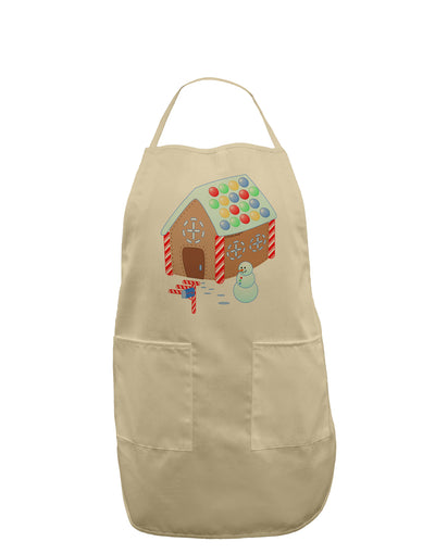 Little Gingerbread House Design #1 Adult Apron by TooLoud-Bib Apron-TooLoud-Stone-One-Size-Davson Sales