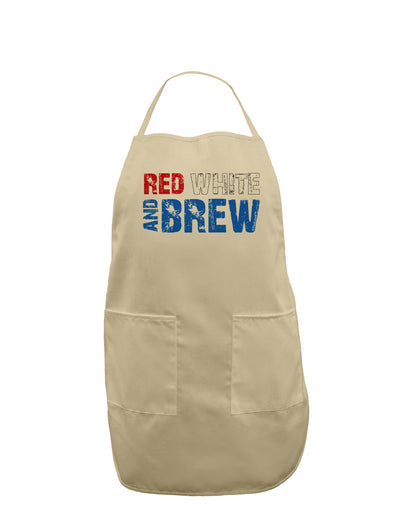 Red White and Brew Color Adult Apron by TooLoud-Bib Apron-TooLoud-Stone-One-Size-Davson Sales