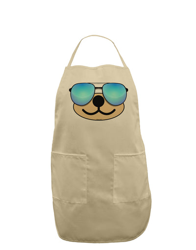 Kyu-T Face - Beartholomew Cool Sunglasses Adult Apron-Bib Apron-TooLoud-Stone-One-Size-Davson Sales