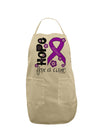 Hope for a Cure - Purple Ribbon Alzheimers Disease - Flowers Adult Apron-Bib Apron-TooLoud-Stone-One-Size-Davson Sales