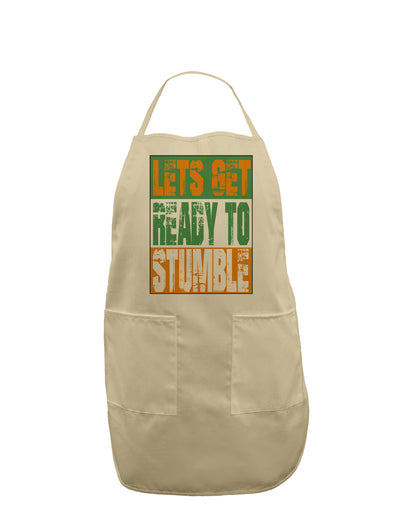 Lets Get Ready To Stumble Adult Apron by TooLoud-Bib Apron-TooLoud-Stone-One-Size-Davson Sales