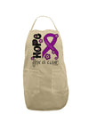 Hope for a Cure - Purple Ribbon Crohn’s Disease - Flowers Adult Apron-Bib Apron-TooLoud-Stone-One-Size-Davson Sales