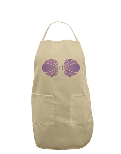 Easy Mermaid Costume Purple Shells - Halloween Adult Apron-Bib Apron-TooLoud-Stone-One-Size-Davson Sales